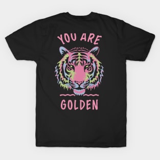 Preppy Style Tiger Positive Motivational Quote Backprint T-Shirt